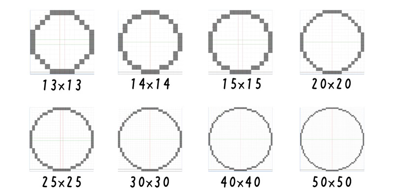 マイクラ　円の設計図２
